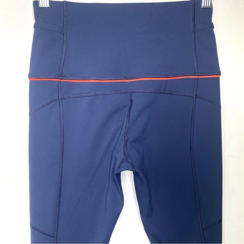 Lululemon Run Ice Queen 7/8 Tight‎ Sz 4 Blue Inkwell Leggings Tights High Rise - Picture 6 of 12